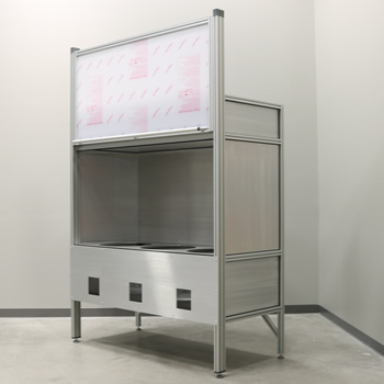 Enclosed Oven Workstation With Counterweight Door